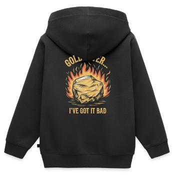 Goldrausch Abenteuer Goldsucher Schatzsuche - Kinder Premium Organic Zip Hoodie - Schwarz - Hinten - AI Model Kid Male (0cm)