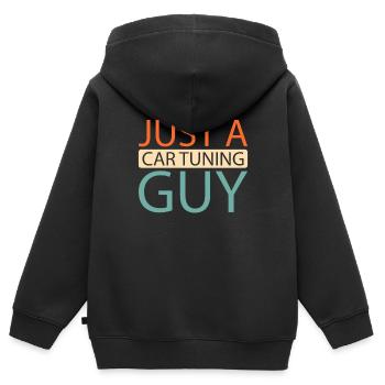 Schrauber Tuner Tuning Juste un tuleur de voiture - Sweat Premium à capuche zippé enfant bio - noir - Dos - AI Model Kid Male (0cm)