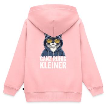 Calm down, little funny saying - Kids Premium Organic Zip-up Hoodie - rose - Back - AI Model Kid Female (0cm)