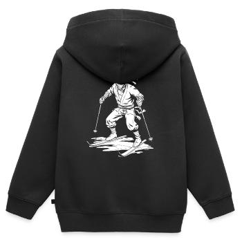 Ski Après-ski Ski Ninja - Sweat Premium à capuche zippé enfant bio - noir - Dos - AI Model Kid Male (0cm)