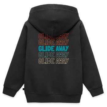 Paramotor Gleitschirmfliegen - Kinder Premium Organic Zip Hoodie - Schwarz - Hinten - AI Model Kid Male (0cm)