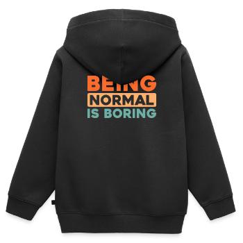 Paramotor Gleitschirmfliegen - Kinder Premium Organic Zip Hoodie - Schwarz - Hinten - AI Model Kid Male (0cm)