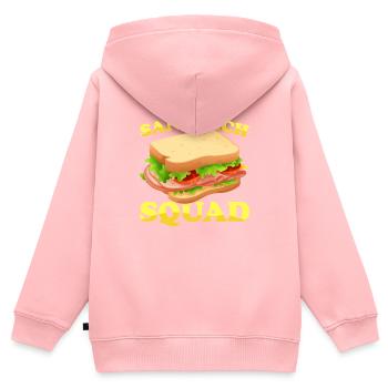 Sandwich Liebhaber Fast Food Liebhaber - Kinder Premium Organic Zip Hoodie - Rosa - Hinten - AI Model Kid Female (0cm)