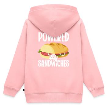 Sandwich Liebhaber Fast Food Liebhaber - Kinder Premium Organic Zip Hoodie - Rosa - Hinten - AI Model Kid Female (0cm)