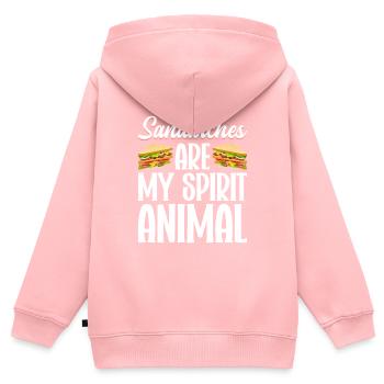 Sandwich Liebhaber Fast Food Liebhaber - Kinder Premium Organic Zip Hoodie - Rosa - Hinten - AI Model Kid Female (0cm)