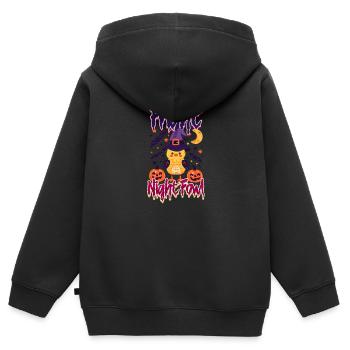 Halloween Huhn Schrecken Nachthuhn - Kinder Premium Organic Zip Hoodie - Schwarz - Hinten - AI Model Kid Male (0cm)