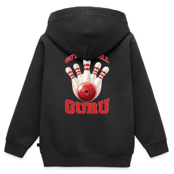 Gutter Ball Guru - Kinder Premium Organic Zip Hoodie - Schwarz - Hinten - AI Model Kid Male (0cm)