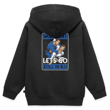 Brazilian Jiu Jitsu Bjj - Kinder Premium Organic Zip Hoodie - Schwarz - Hinten - AI Model Kid Male (0cm)