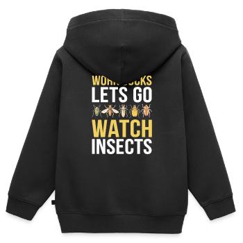 Entomologie Entomologe Insekt - Kinder Premium Organic Zip Hoodie - Schwarz - Hinten - AI Model Kid Male (0cm)