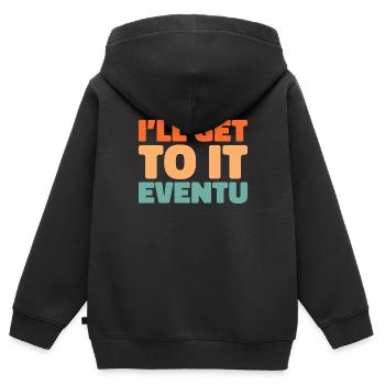 Schwarzer Humor - Kinder Premium Organic Zip Hoodie - Schwarz - Hinten - AI Model Kid Male (0cm)