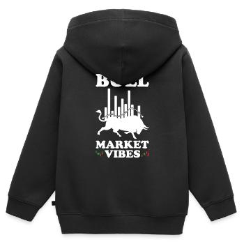 Day Trading Day Trader Bourse Bourse - Sweat Premium à capuche zippé enfant bio - noir - Dos - AI Model Kid Male (0cm)