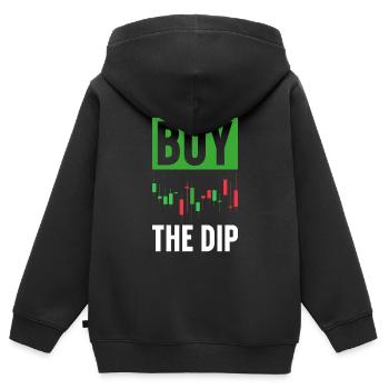 Day Trading Day Trader Bourse Bourse - Sweat Premium à capuche zippé enfant bio - noir - Dos - AI Model Kid Male (0cm)