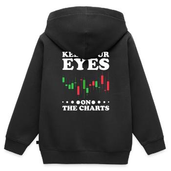 Day Trading Day Trader Bourse Bourse - Sweat Premium à capuche zippé enfant bio - noir - Dos - AI Model Kid Male (0cm)