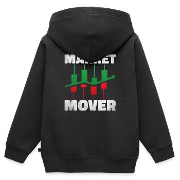 Day Trading Day Trader Bourse Bourse - Sweat Premium à capuche zippé enfant bio - noir - Dos - AI Model Kid Male (0cm)