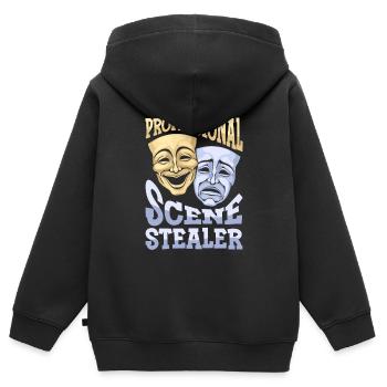 Schauspieler - Kinder Premium Organic Zip Hoodie - Schwarz - Hinten - AI Model Kid Male (0cm)