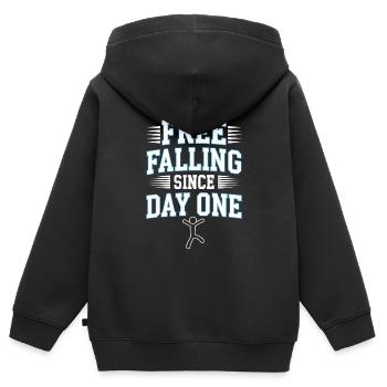 Plongée de falaise Sports d’aventure Thrill Seeker - Sweat Premium à capuche zippé enfant bio - noir - Dos - AI Model Kid Male (0cm)
