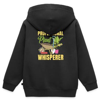 Gärtner - Kinder Premium Organic Zip Hoodie - Schwarz - Hinten - AI Model Kid Male (0cm)