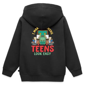 High school teacher - Kids Premium Organic Zip-up Hoodie - black - Back - AI Model Kid Male (0cm)