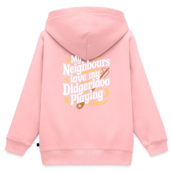 Didgeridoo Player Embracing Aboriginal Instrument - Kinder Premium Organic Zip Hoodie - Rosa - Hinten - AI Model Kid Female (0cm)