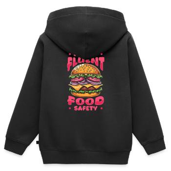 Health Inspector - Kids Premium Organic Zip-up Hoodie - black - Back - AI Model Kid Male (0cm)
