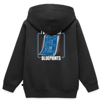 Auteur - Sweat Premium à capuche zippé enfant bio - noir - Dos - AI Model Kid Male (0cm)