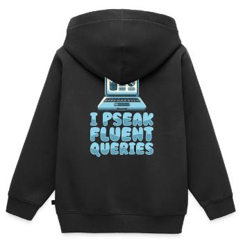 Database Administrator - Kids Premium Organic Zip-up Hoodie - black - Back - AI Model Kid Male (0cm)