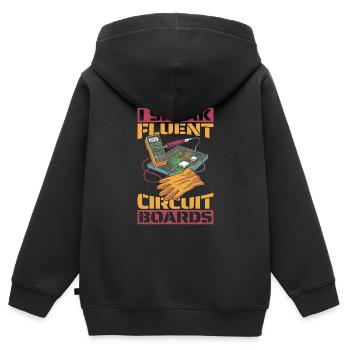 Electrical engineer - Kids Premium Organic Zip-up Hoodie - black - Back - AI Model Kid Male (0cm)