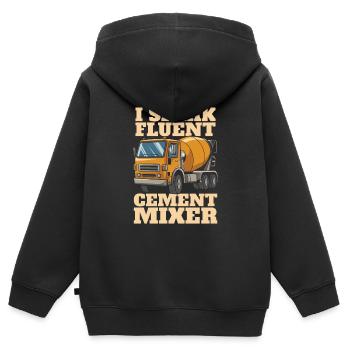Ouvrier du bâtiment - Sweat Premium à capuche zippé enfant bio - noir - Dos - AI Model Kid Male (0cm)