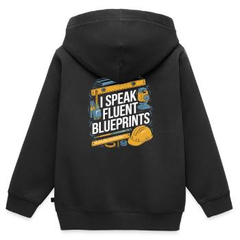 Civil engineer - Kids Premium Organic Zip-up Hoodie - black - Back - AI Model Kid Male (0cm)