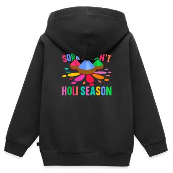 Holi India Holi Festival Happy Holi Fest - Kids Premium Organic Zip-up Hoodie - black - Back - AI Model Kid Male (0cm)