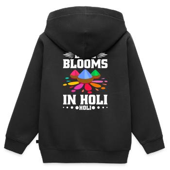 Holi India Holi Festival Happy Holi Fest - Kids Premium Organic Zip-up Hoodie - black - Back - AI Model Kid Male (0cm)