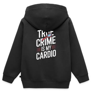 True Crime Fan für Krimi-Show-Liebhaber und - Kinder Premium Organic Zip Hoodie - Schwarz - Hinten - AI Model Kid Male (0cm)