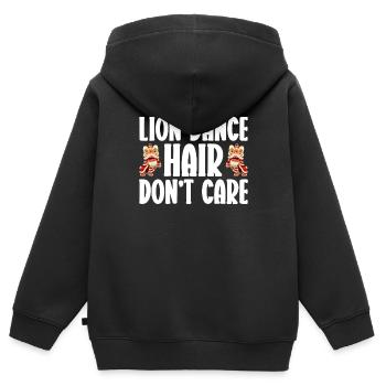 Lion Dance Chinesisches Neujahr Löwentanz - Kinder Premium Organic Zip Hoodie - Schwarz - Hinten - AI Model Kid Male (0cm)