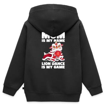 Lion Dance Chinesisches Neujahr Löwentanz - Kinder Premium Organic Zip Hoodie - Schwarz - Hinten - AI Model Kid Male (0cm)