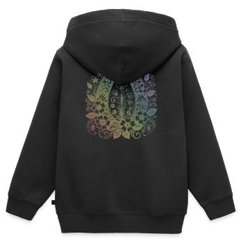 Fer à cheval - Sweat Premium à capuche zippé enfant bio - noir - Dos - AI Model Kid Male (0cm)