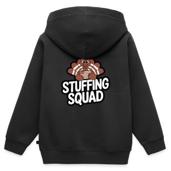 Lustiger Thanksgiving Truthahn - Kinder Premium Organic Zip Hoodie - Schwarz - Hinten - AI Model Kid Male (0cm)