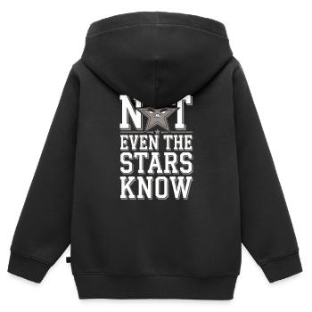 Astrologie-skeptiker: Kritisches Denken - Kinder Premium Organic Zip Hoodie - Schwarz - Hinten - AI Model Kid Male (0cm)