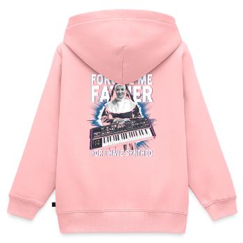 Pardonne-moi père car j’ai synthétisé un synthé drôle - Sweat Premium à capuche zippé enfant bio - rose - Dos - AI Model Kid Female (0cm)