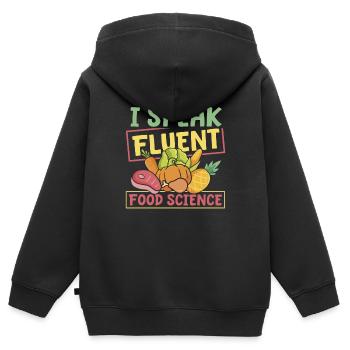 Technicien alimentaire - Sweat Premium à capuche zippé enfant bio - noir - Dos - AI Model Kid Male (0cm)