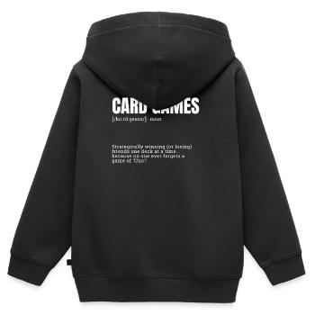 Funny Definition for Indoor Hobbies Dictionary Car - Kinder Premium Organic Zip Hoodie - Schwarz - Hinten - AI Model Kid Male (0cm)