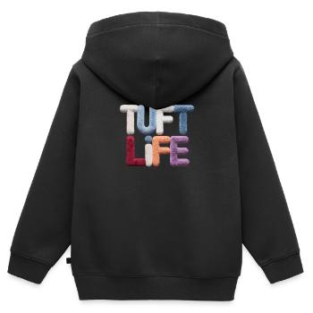 Diy-teppich Lustiger Teppich Tufting - Kinder Premium Organic Zip Hoodie - Schwarz - Hinten - AI Model Kid Male (0cm)