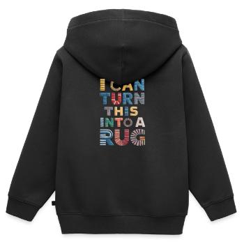 Diy-teppich Lustiger Teppich Tufting - Kinder Premium Organic Zip Hoodie - Schwarz - Hinten - AI Model Kid Male (0cm)