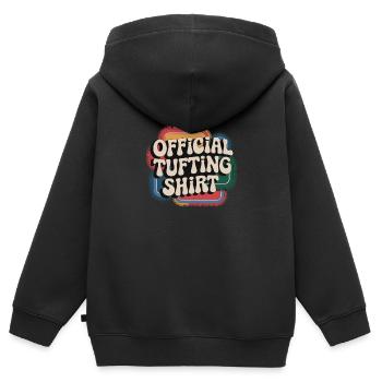 Diy-teppich Lustiger Teppich Tufting - Kinder Premium Organic Zip Hoodie - Schwarz - Hinten - AI Model Kid Male (0cm)
