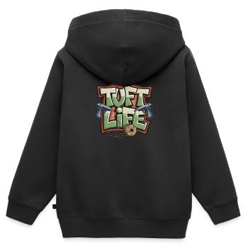 Diy-teppich Lustiger Teppich Tufting - Kinder Premium Organic Zip Hoodie - Schwarz - Hinten - AI Model Kid Male (0cm)