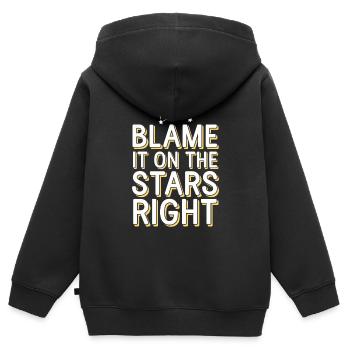 Astrologie-skeptiker: Kritisches Denken - Kinder Premium Organic Zip Hoodie - Schwarz - Hinten - AI Model Kid Male (0cm)