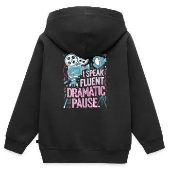 Schauspieler - Kinder Premium Organic Zip Hoodie - Schwarz - Hinten - AI Model Kid Male (0cm)
