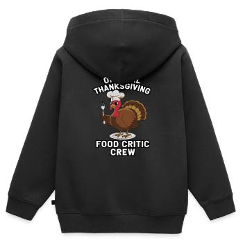 Lustiger Thanksgiving Truthahn - Kinder Premium Organic Zip Hoodie - Schwarz - Hinten - AI Model Kid Male (0cm)