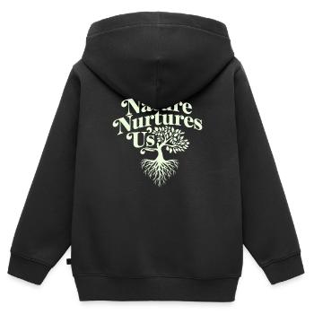 Optimisme climatique, Jour de la Terre, Durabilité - Sweat Premium à capuche zippé enfant bio - noir - Dos - AI Model Kid Male (0cm)