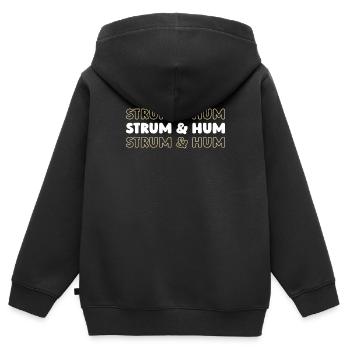 Banjo - Kinder Premium Organic Zip Hoodie - Schwarz - Hinten - AI Model Kid Male (0cm)