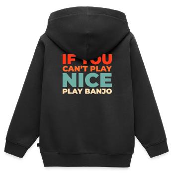 Banjo - Kinder Premium Organic Zip Hoodie - Schwarz - Hinten - AI Model Kid Male (0cm)